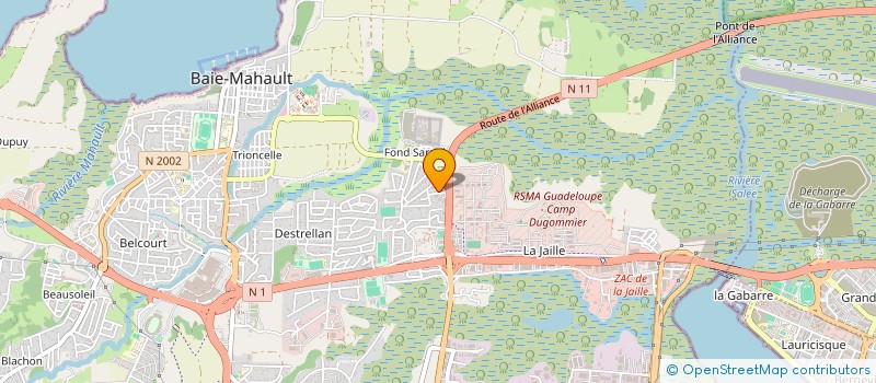 localisation de l'entreprise FESTILES  BAIE-MAHAULT