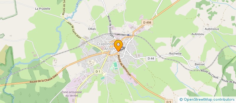 localisation de l'entreprise FESTIVAL COUNTRY RENDEZ VOUS  CRAPONNE-SUR-ARZON