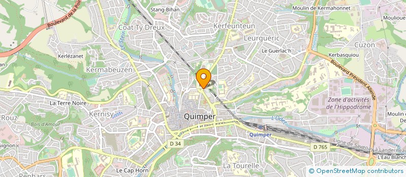 localisation de l'entreprise FESTIVAL DE CORNOUAILLE  QUIMPER