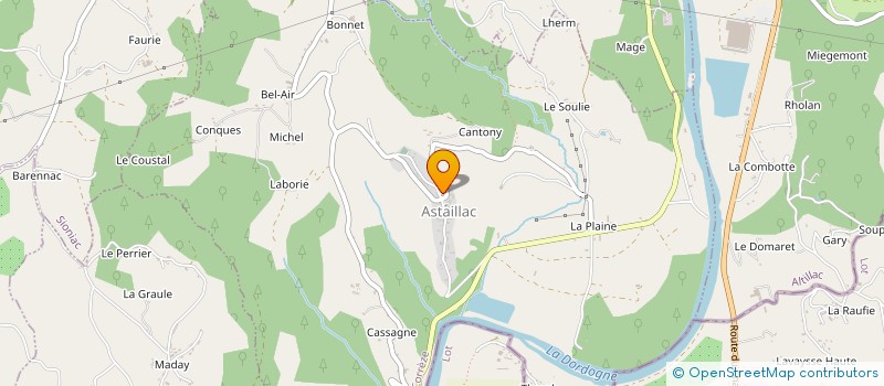 localisation de l'entreprise FESTIVAL DE LA CHANSON FRANCAISE EN PAYS BELLOCOIS  ASTAILLAC