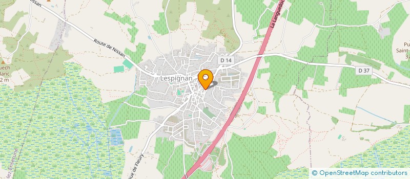 localisation de l'entreprise FESTY'SUD  LESPIGNAN