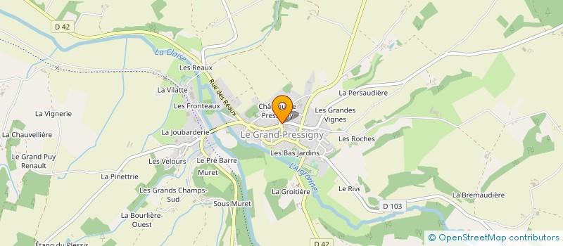localisation de l'entreprise FET'ART PRESSIGNOIS  LE GRAND-PRESSIGNY