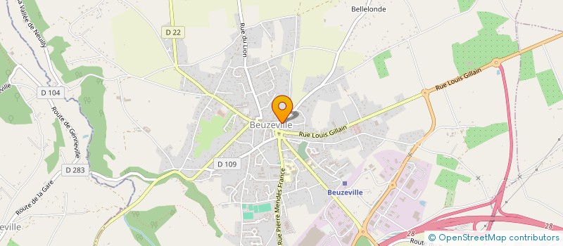 localisation de l'entreprise FET GO TRANSPORT à BEUZEVILLE