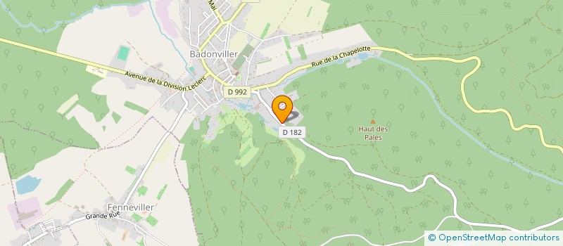 localisation de l'entreprise FETA  BADONVILLER