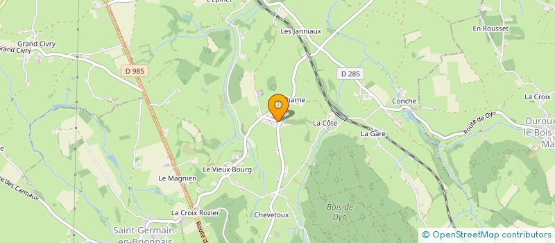 localisation de l'entreprise FETES ET LOISIRS DYOTOIS  DYO