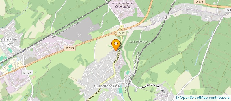 localisation de l'entreprise FEU DE FRANCHE-COMTE (FOYER EVANGELIQUE UNIVERSITAIRE DE FRANCHE-COMTE)  GRANDFONTAINE