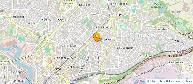 localisation de l'entreprise FEU VERT à BREST