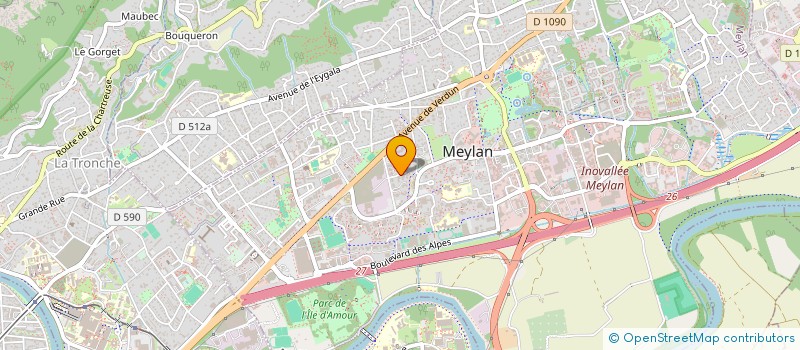 localisation de l'entreprise FEU VERT INTERNATIONAL à MEYLAN