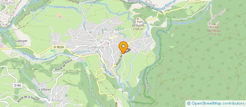 localisation de l'entreprise FEUILLAGRIME  GUILLESTRE