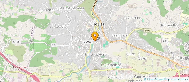 localisation de l'entreprise FEUILLAZUR LYON à OLLIOULES