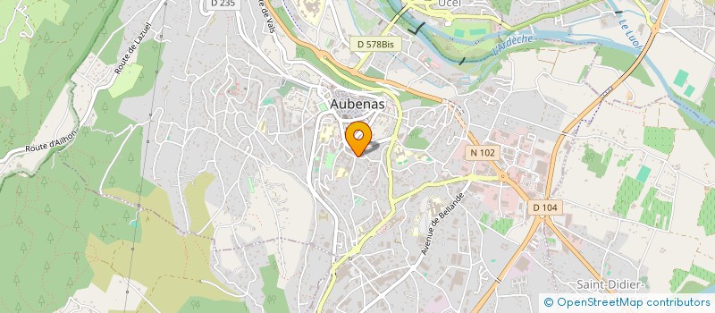 localisation de l'entreprise FEUILLES & GAZON à AUBENAS