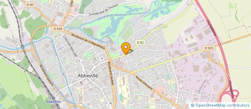 localisation de l'entreprise FEUILLETTE BARRAU à ABBEVILLE