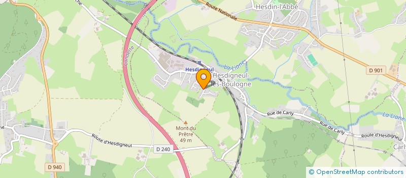 localisation de l'entreprise FEUTRY 24  HESDIGNEUL-LES-BOULOGNE