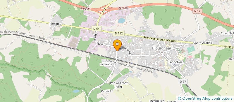 localisation de l'entreprise FEUVRIER à PLOUIGNEAU