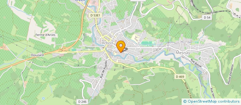 localisation de l'entreprise FEUX SAUVAGES à ARBOIS