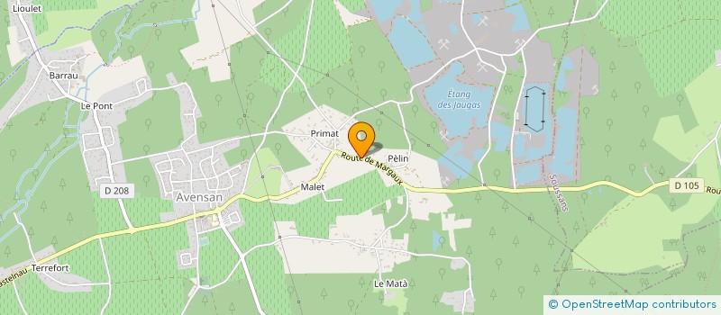 localisation de l'entreprise 'FEVES'  AVENSAN