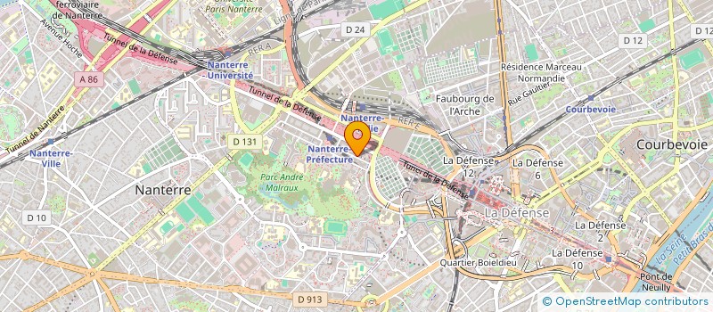 localisation de l'entreprise FEVI à NANTERRE