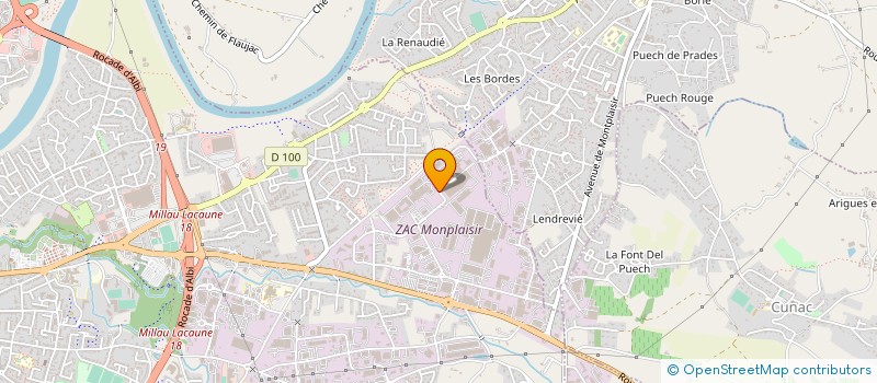 localisation de l'entreprise FEX à ALBI