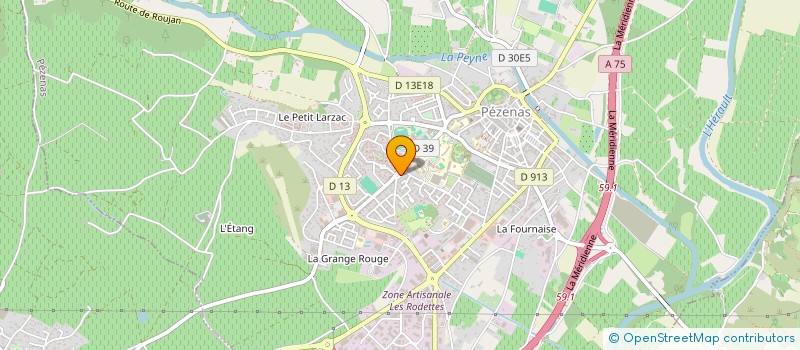 localisation de l'entreprise FEX  PEZENAS