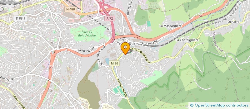 localisation de l'entreprise FF BARDAGE ETANCHEITE à SAINT-ETIENNE