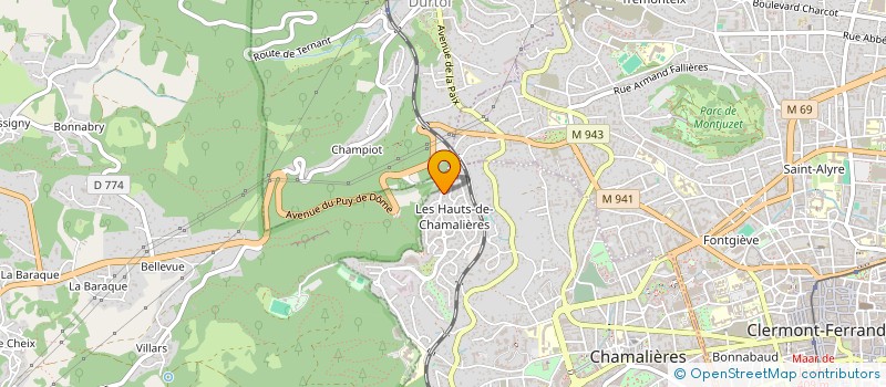 localisation de l'entreprise FF COTE BLATIN  CHAMALIERES