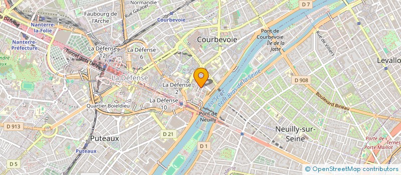 localisation de l'entreprise FF COURTAGE à COURBEVOIE
