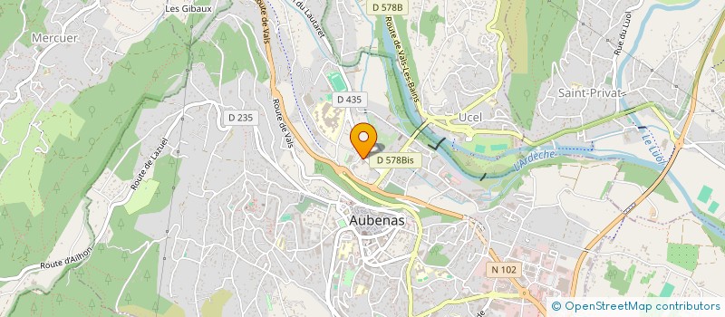 localisation de l'entreprise FFA  AUBENAS