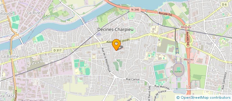 localisation de l'entreprise FFD  DECINES-CHARPIEU