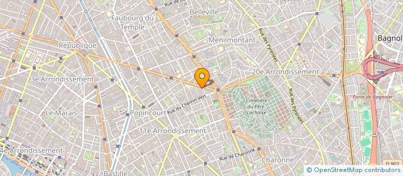 localisation de l'entreprise FFD AVENUE PARMENTIER  PARIS