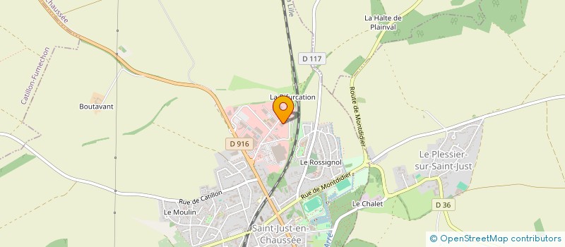localisation de l'entreprise FFF à ST JUST EN CHAUSSEE