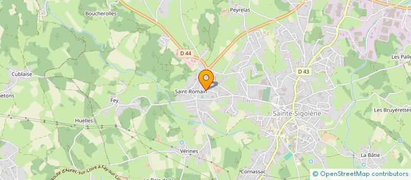 localisation de l'entreprise FFG IMMO à SAINTE-SIGOLENE