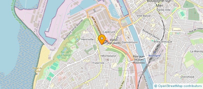 localisation de l'entreprise FFIVE S SAVATE B.F 62 à BOULOGNE-SUR-MER