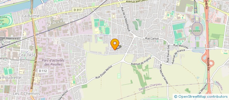 localisation de l'entreprise FFJ  DECINES-CHARPIEU