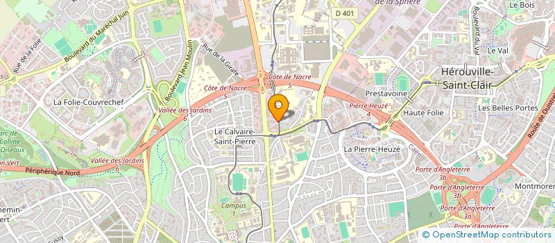 localisation de l'entreprise FFN-LIGUE REGIONALE DE NORMANDIE NATATION à CAEN
