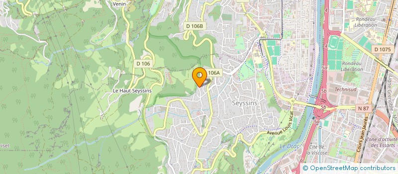 localisation de l'entreprise FFPM à SEYSSINS