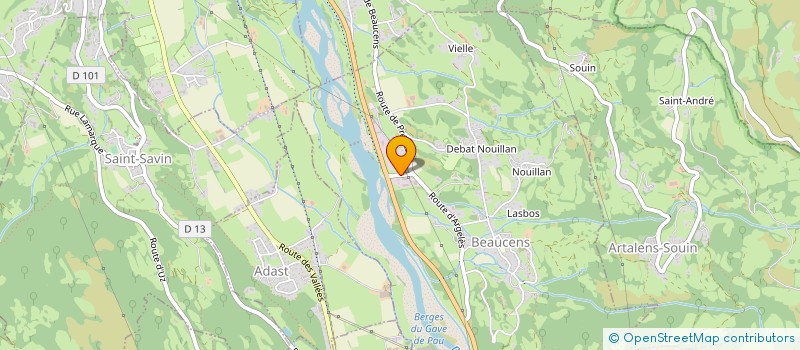 localisation de l'entreprise FFT ECHAFAUDAGE  BEAUCENS