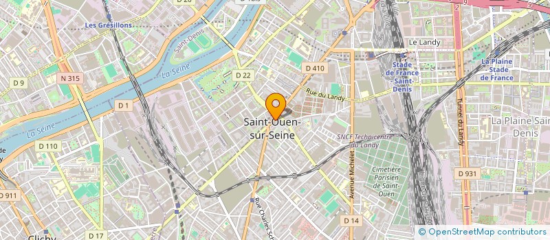 localisation de l'entreprise FG 1 à SAINT-OUEN-SUR-SEINE