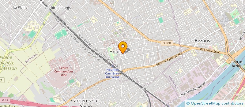 localisation de l'entreprise FG  HOUILLES