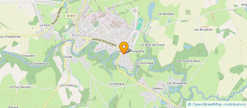 localisation de l'entreprise FG à BOUSSAC