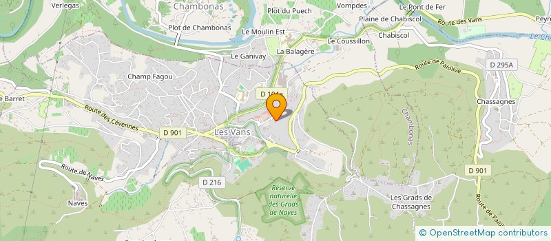 localisation de l'entreprise FG AUTOMOBILE  LES VANS