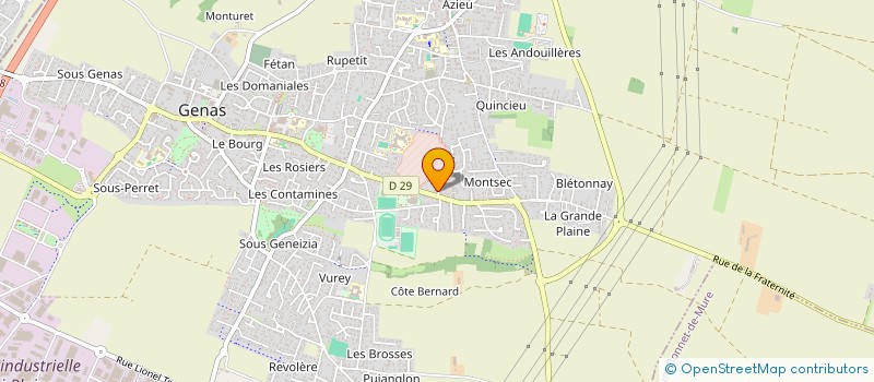 localisation de l'entreprise FG BOISSONS à GENAS