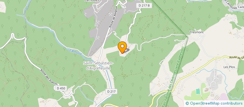 localisation de l'entreprise FG BTP (FABRICE GUIGON BATIMENT TRAVAUX PUBLICS)  SAINT-SEBASTIEN-D'AIGREFEUILLE
