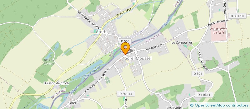 localisation de l'entreprise FG CONSEIL & DEVELOPPEMENT à SOREL-MOUSSEL