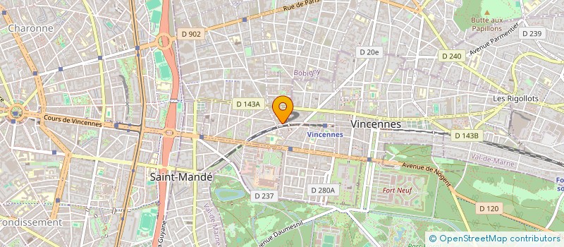 localisation de l'entreprise FG CORPORATE à VINCENNES