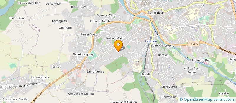 localisation de l'entreprise FG DIFFUSION à LANNION