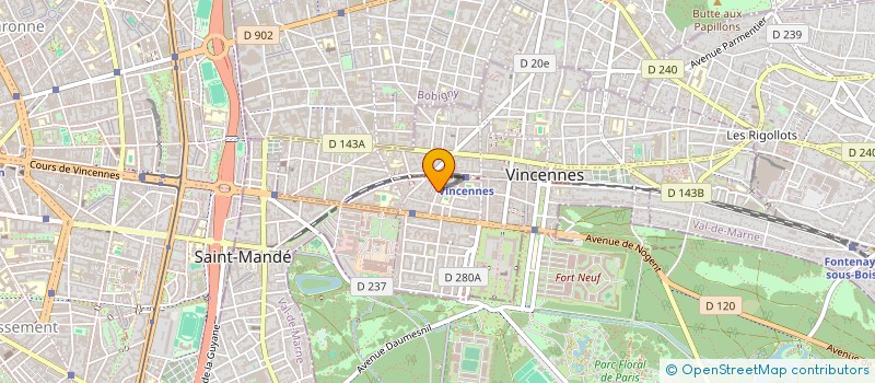 localisation de l'entreprise FG FORMATION à VINCENNES