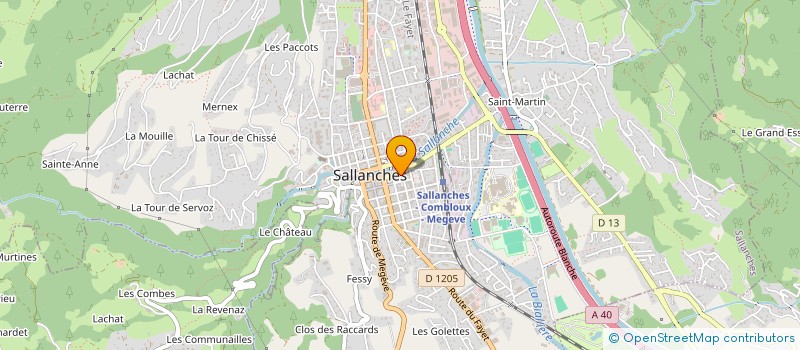 localisation de l'entreprise FG GAMMA  SALLANCHES