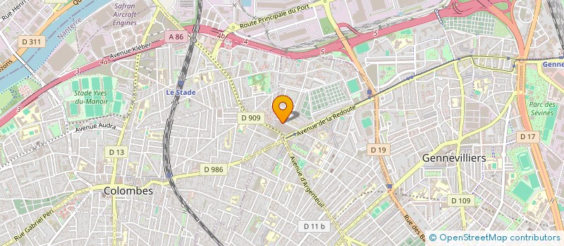 localisation de l'entreprise FG IMMOBILIER à ASNIERES-SUR-SEINE