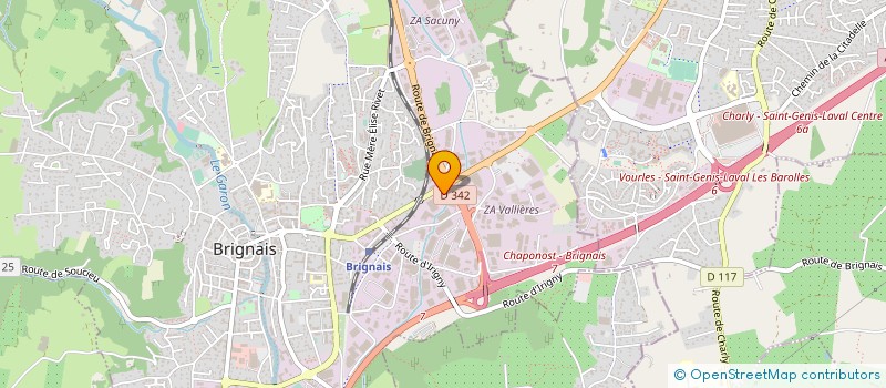 localisation de l'entreprise FG INOX à BRIGNAIS