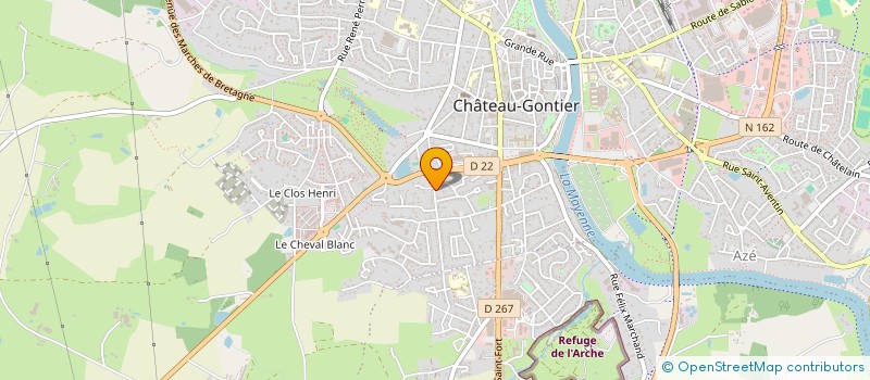 localisation de l'entreprise FG INVEST à CHATEAU-GONTIER-SUR-MAYENNE